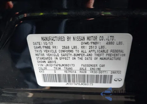 2018 Infiniti Q50 3.0T Luxe from USA, damaged, VIN JN1EV7AP8JM360173